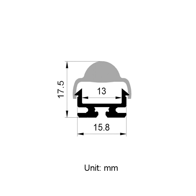 30° Lens Aluminum LED Light Diffuser For 12mm Dimmable LED Rope Light 30° Lens Aluminum LED Light Diffuser For 12mm Dimmable LED Rope Light